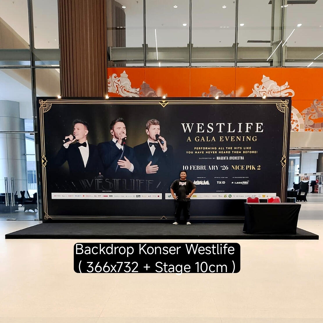 Backdrop Konser Westlife - NICE Pik, Jakarta (366x732 + Stage 10cm) Backdrop Konser Westlife - NICE Pik, Jakarta (366x732 + Stage 10cm)
